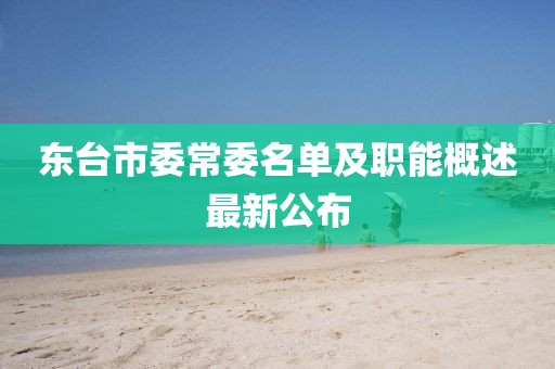 東臺(tái)市委常委名單及職能概述最新公布