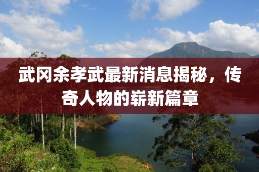 武岡余孝武最新消息揭秘，傳奇人物的嶄新篇章