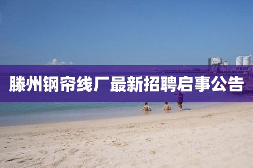 滕州鋼簾線廠最新招聘啟事公告