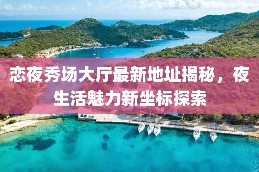 戀夜秀場(chǎng)大廳最新地址揭秘，夜生活魅力新坐標(biāo)探索