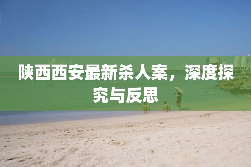 陜西西安最新殺人案，深度探究與反思