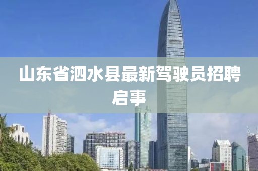 山東省泗水縣最新駕駛員招聘啟事