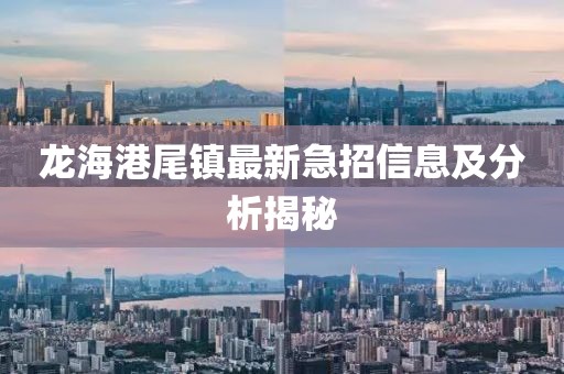 龍海港尾鎮(zhèn)最新急招信息及分析揭秘