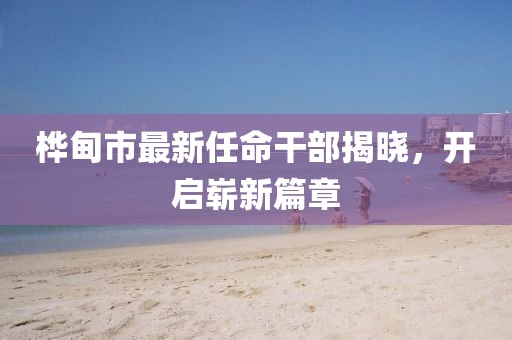 樺甸市最新任命干部揭曉，開(kāi)啟嶄新篇章